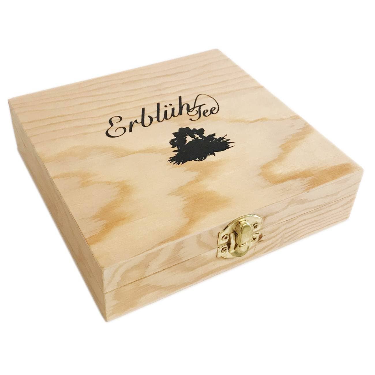 Creano theebloemen geschenkset in houten theedoos