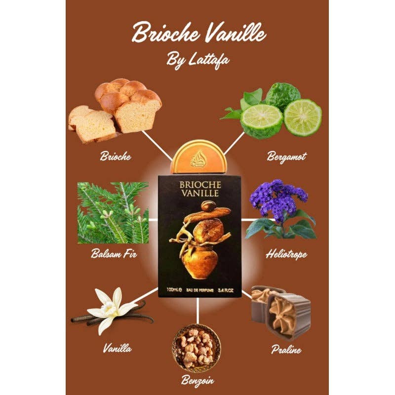 Brioche vanille LATTAFA P 100 ml + 200 ml + 20 ml
