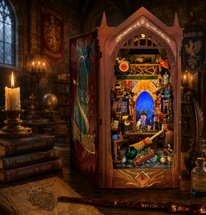 Book Nook Wooden 3D Puzzle Magic Academy incl. Wand