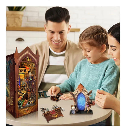 Book Nook Wooden 3D Puzzle Magic Academy incl. Wand