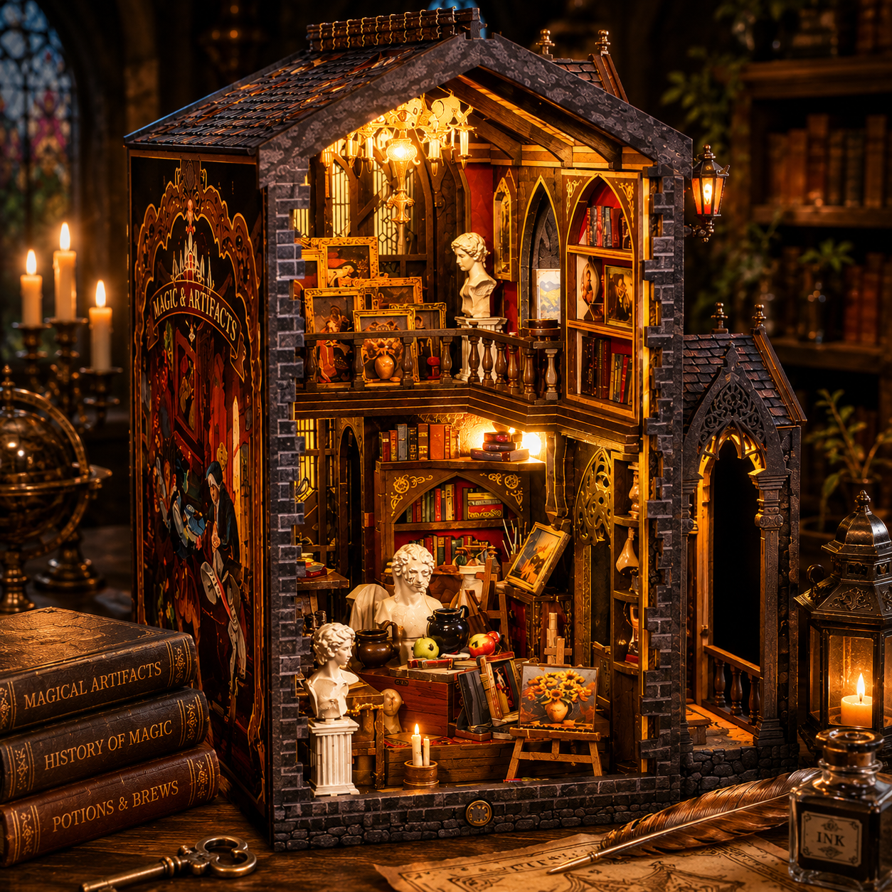 Book Nook Wooden 3D Puzzle Art Studio