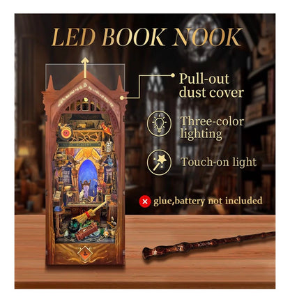 Book Nook Wooden 3D Puzzle Magic Academy incl. Wand