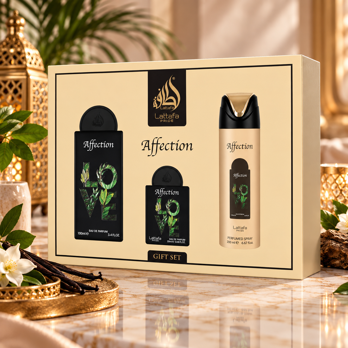 Affection 3 stuks LATTAFA P 100 ml + 200 ml + 20 ml
