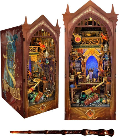 Book Nook Wooden 3D Puzzle Magic Academy incl. Wand