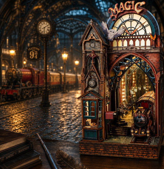 Book Nook Wooden 3D Puzzle Magic Station