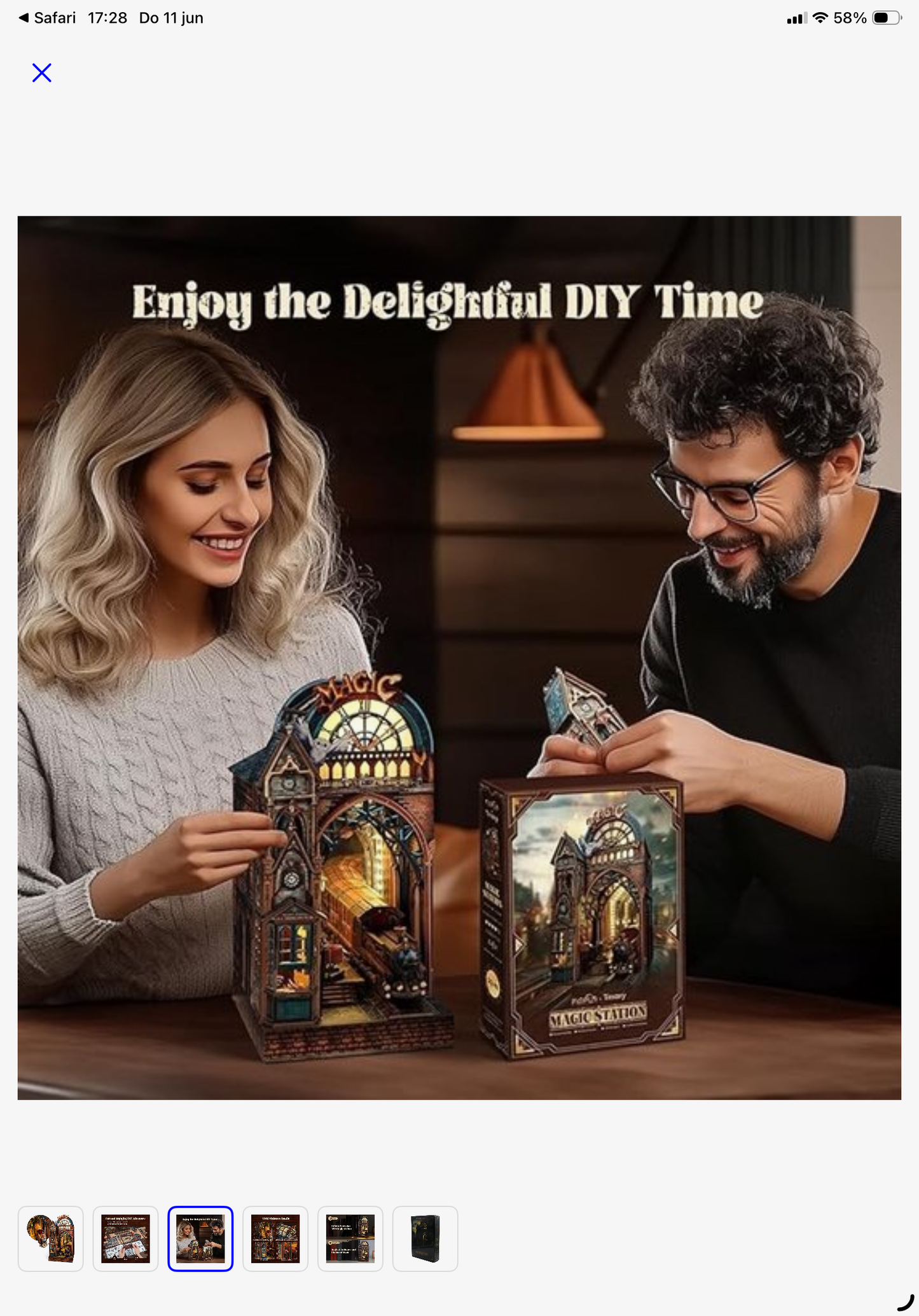Book Nook Wooden 3D Puzzle Magic Station
