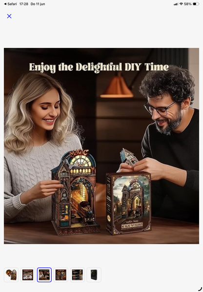 Book Nook Wooden 3D Puzzle Magic Station