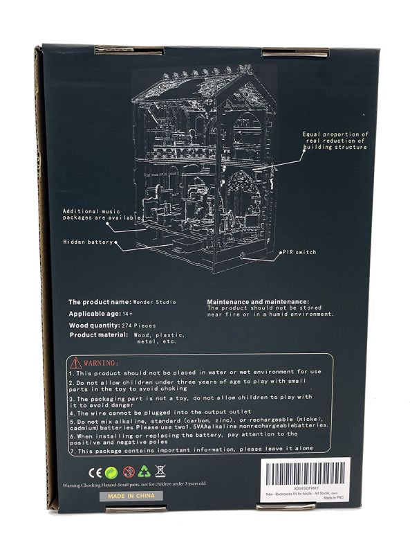 Book Nook Wooden 3D Puzzle Art Studio