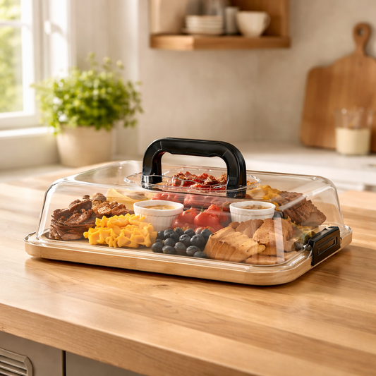 kaas/borrelplank met deksel