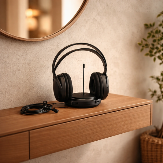 PHILIPS SHC5200 – Draadloze Hoofdtelefoon | Licht & Comfortabel | Krachtig Stereogeluid | Tot 14 uur Luisterplezier