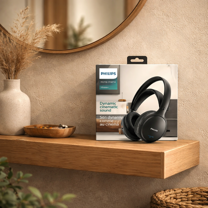 PHILIPS SHC5200 – Draadloze Hoofdtelefoon | Licht & Comfortabel | Krachtig Stereogeluid | Tot 14 uur Luisterplezier
