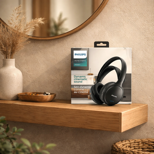 PHILIPS SHC5200 – Draadloze Hoofdtelefoon | Licht & Comfortabel | Krachtig Stereogeluid | Tot 14 uur Luisterplezier
