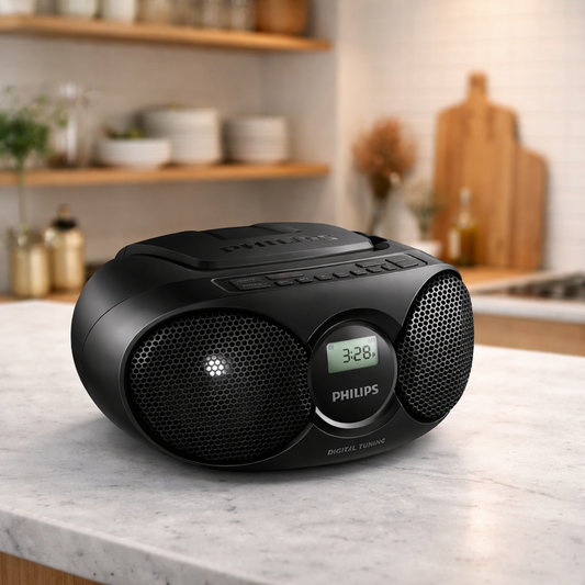 Philips AZ215B – Draagbare CD-speler | FM-radio | Bass Reflex Speakers | Compact & Gebruiksvriendelijk