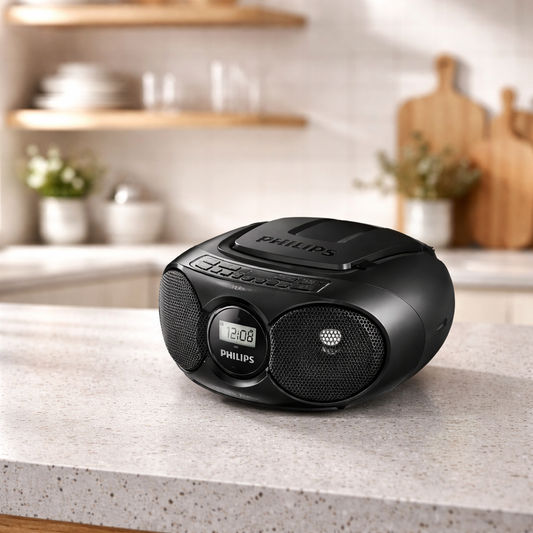 Philips AZ215B – Draagbare CD-speler | FM-radio | Bass Reflex Speakers | Compact & Gebruiksvriendelijk