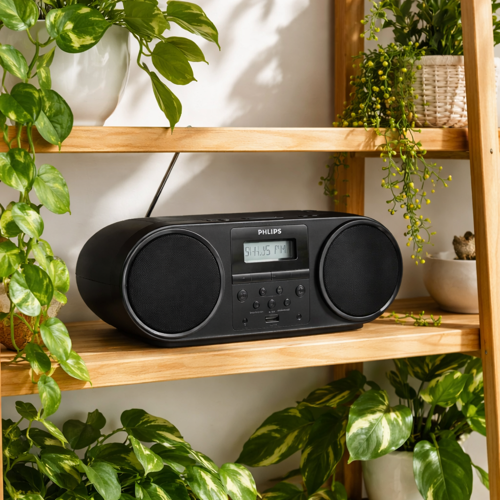 PHILIPS TAZ6000/10 – CD-speler met DAB+/FM | Krachtig Stereogeluid | Bluetooth | USB & Aux