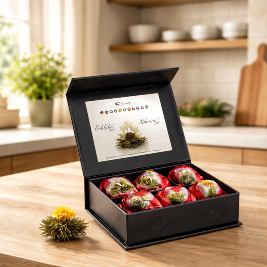 Theebloemenmix 6 witte theeballen