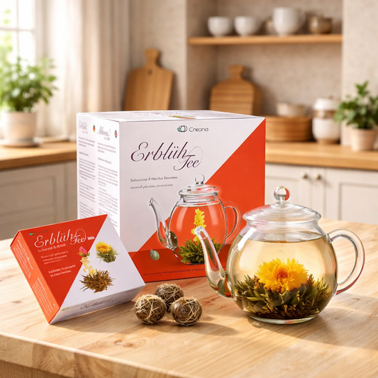 Geschenkset theepot 500 ml, witte en zwarte thee