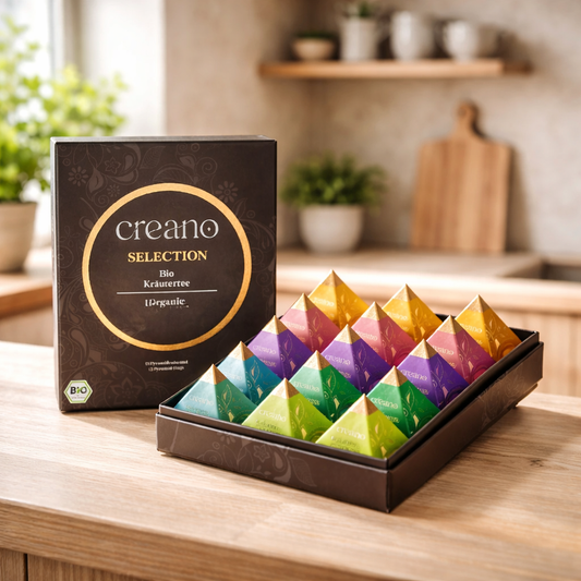 Theepakket met 12 piramidezakjes, 30 g