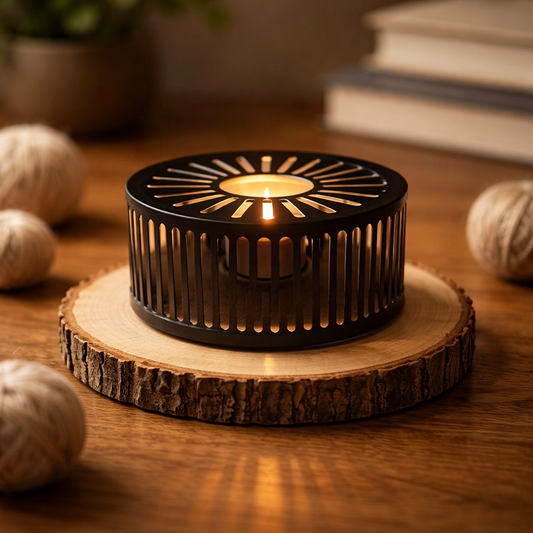 Creano theelicht zwart/wit