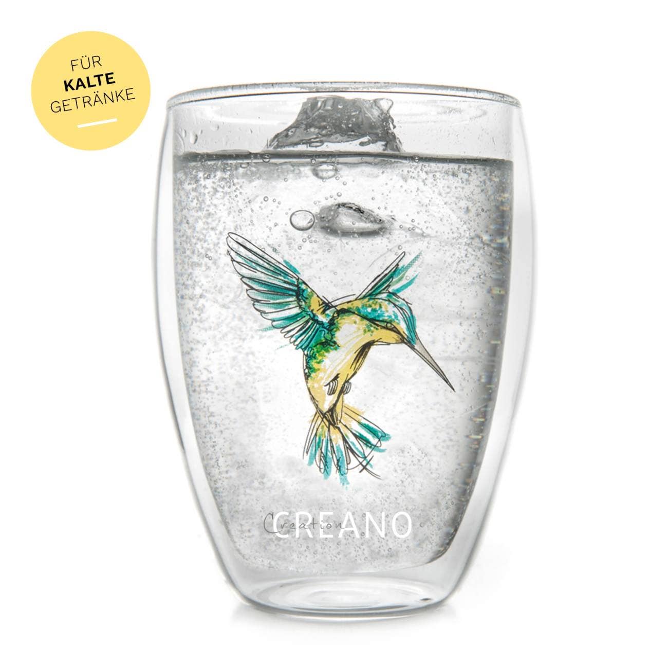 Thermisch glas “Hummi” groen, dubbelwandig, 250 ml, in luxe geschenkverpakking